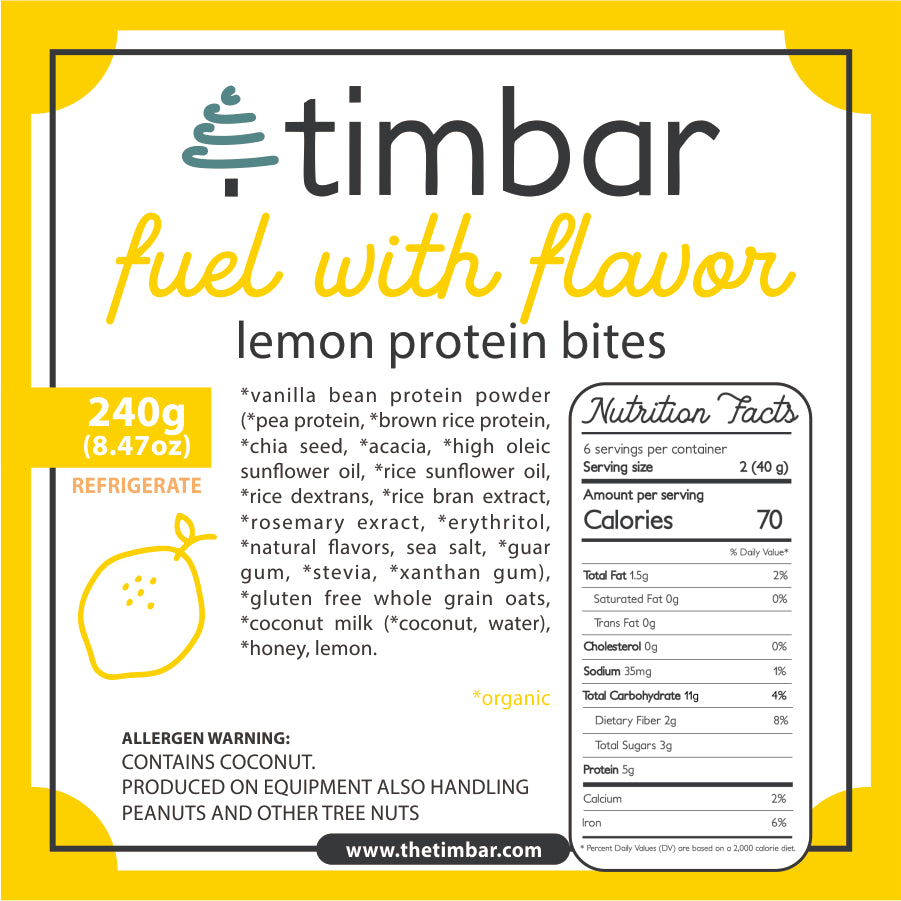 Lemon Protein Bites