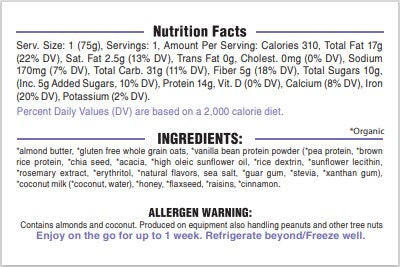 Oatmeal Raisin Protein Bar