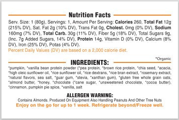 Pumpkin Chocolate Chip Protein Bar